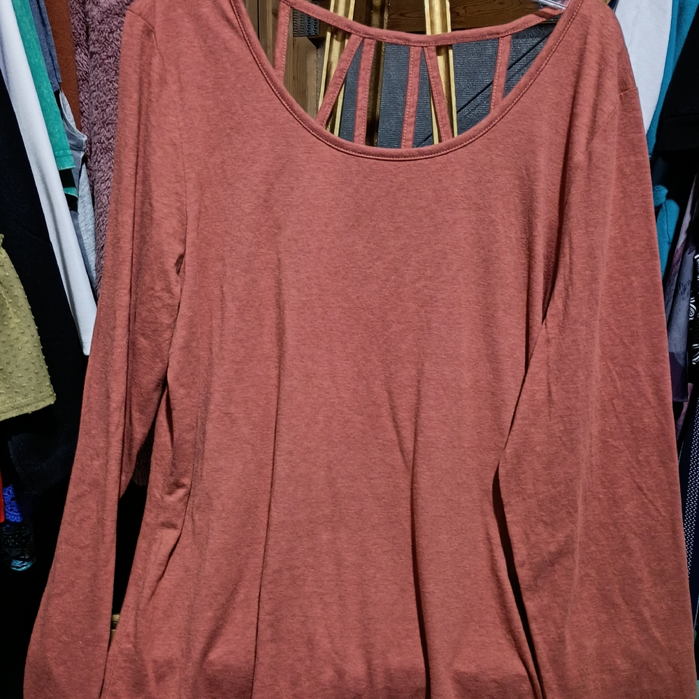 Thread 4 Thought Elegant Rust Long Sleeve Women's Top